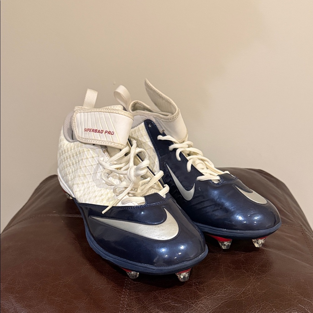 Nike SuperBad Pro Cleats - Navy, White & Silver